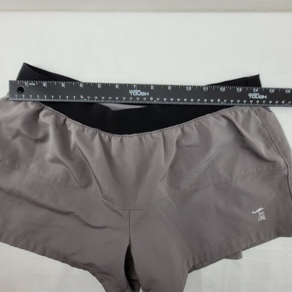 Nine Line Shorts Womens M Gray 4 inch Athletic With built-in compression briefs - Picture 5 of 10